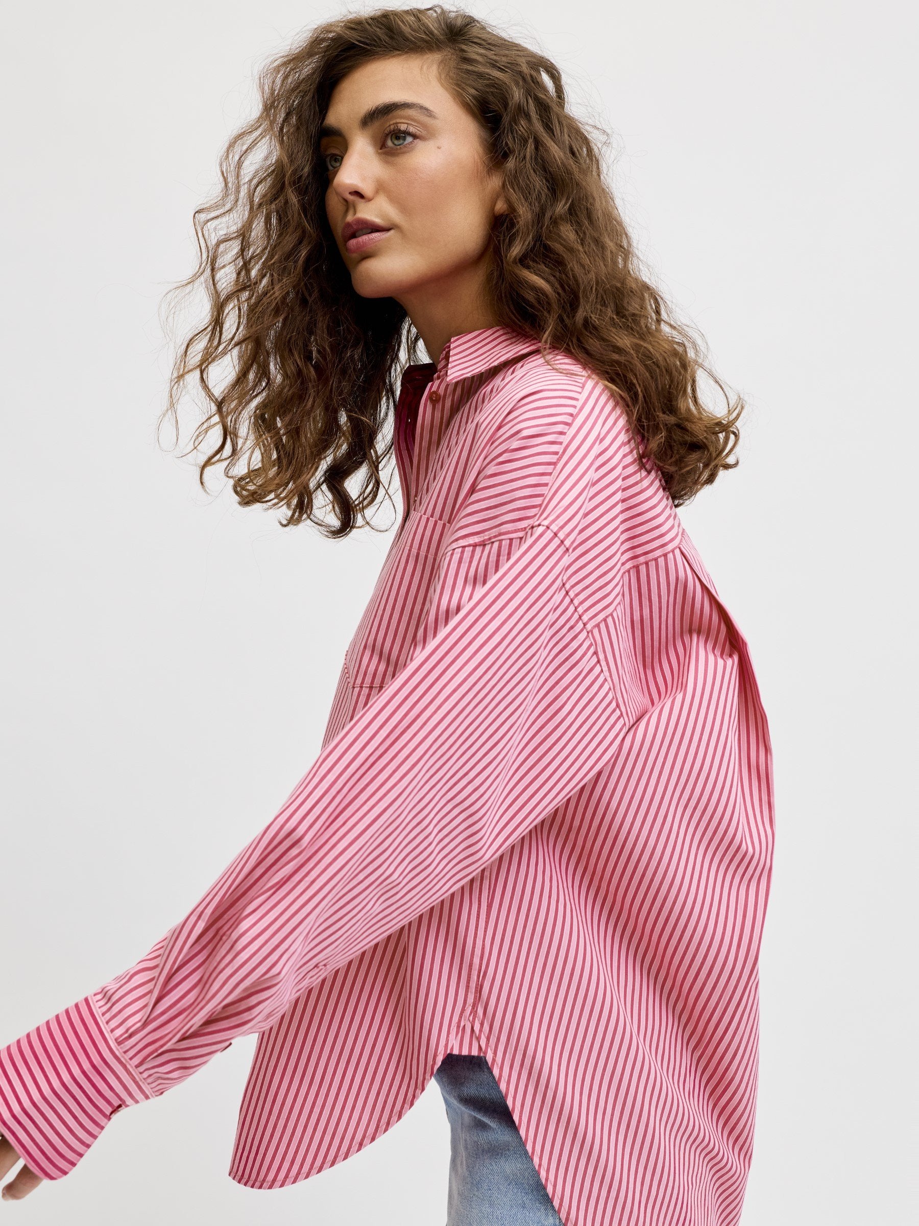 JAMIE RELAXED  - Button-down blouse - cerise