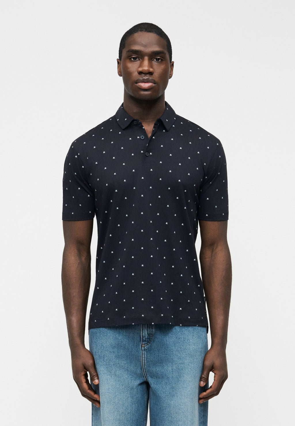 AX LOGO POLO SHIRT REGULAR FIT - Polo shirt - deep navy