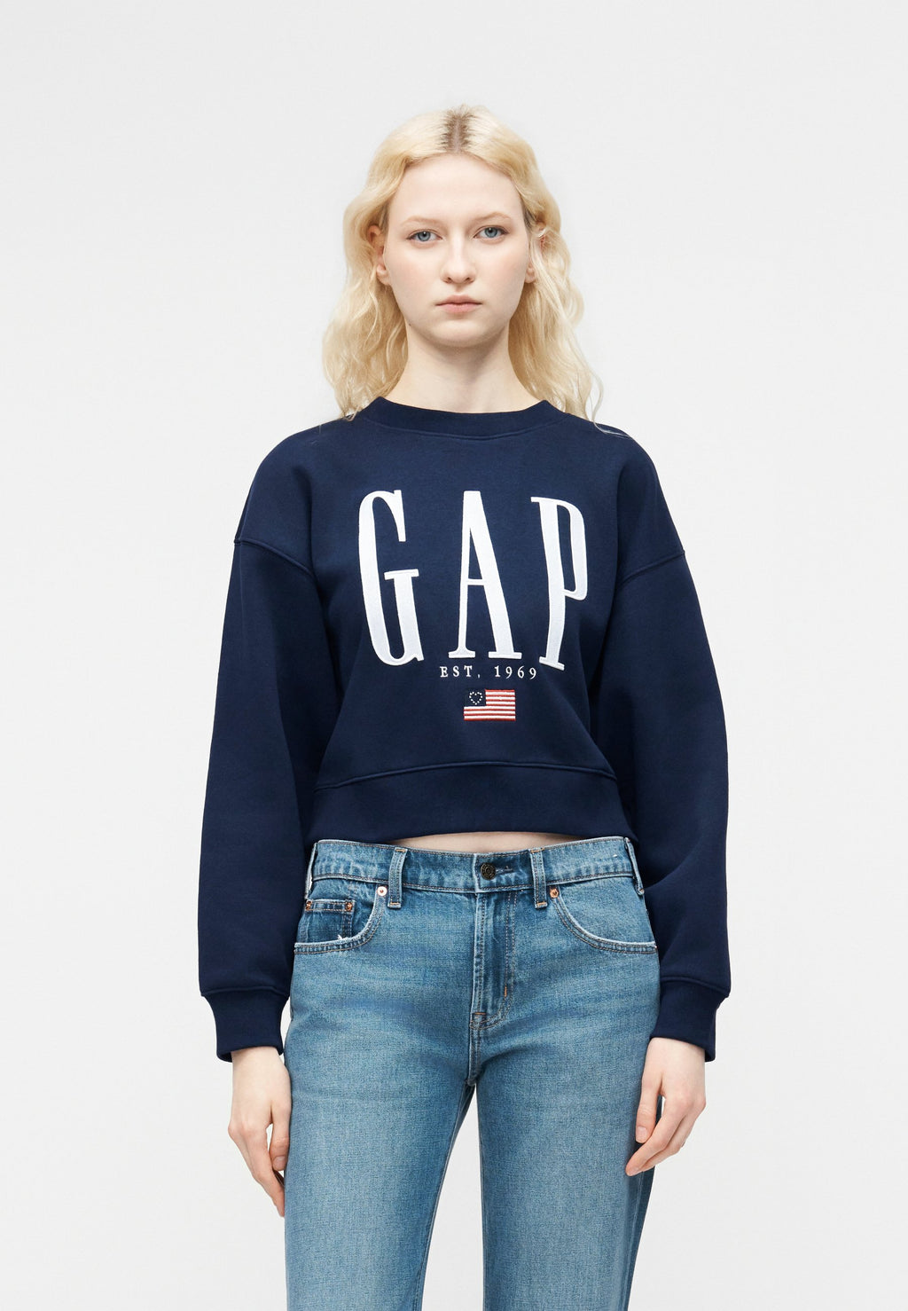 LOGO WEDGE - Sweat-shirt - bleu marine
