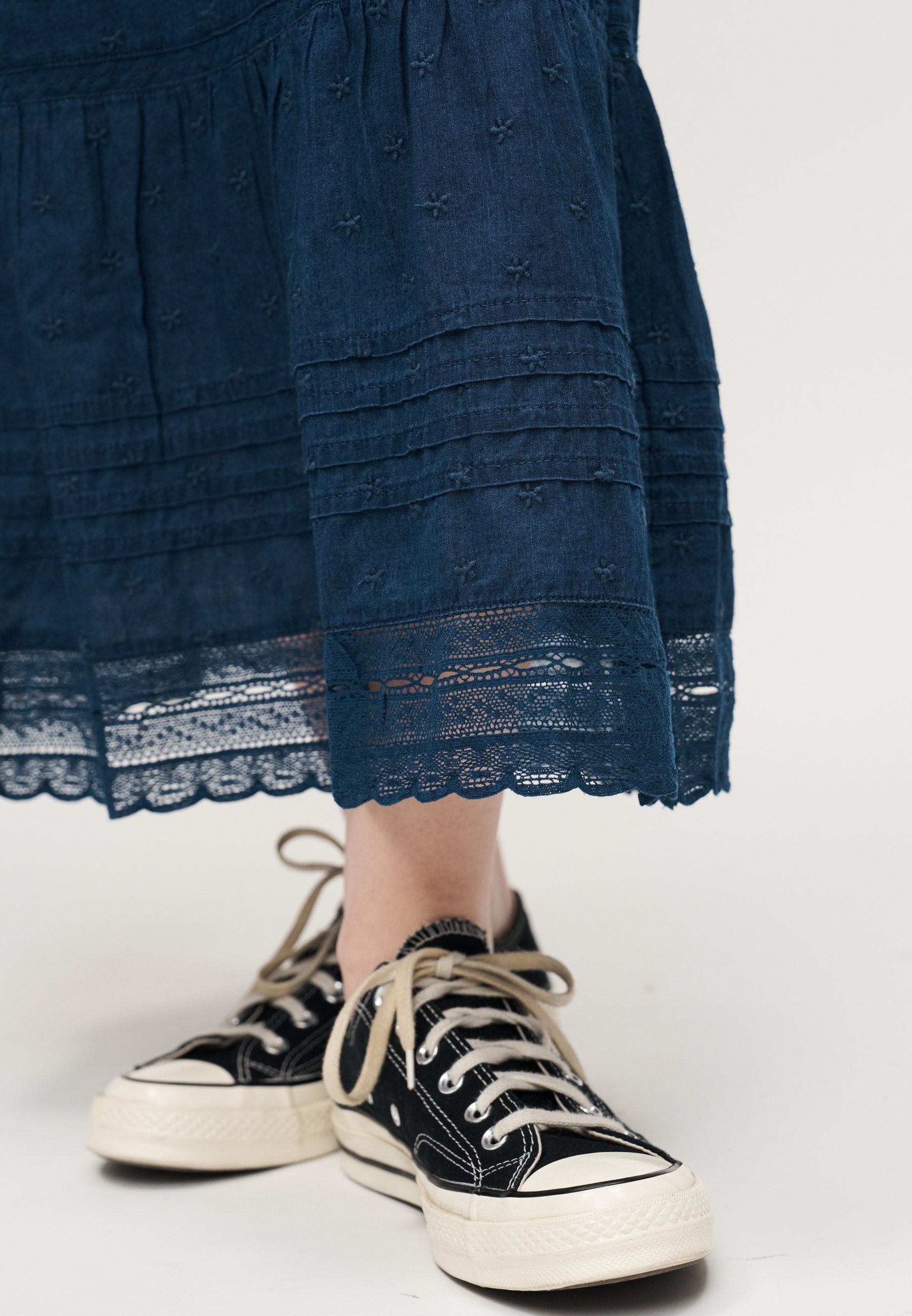 INSERT  - Maxi skirt - medium indigo
