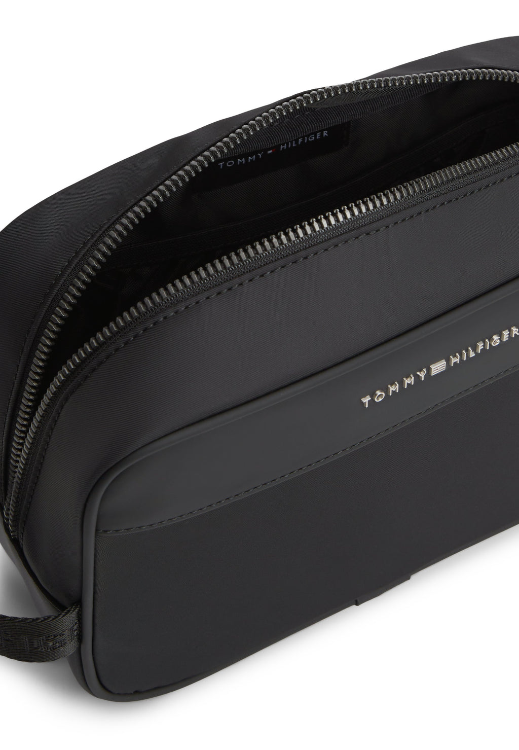 LOGO SIDE HANDLE WASHBAG - Wash bag - black