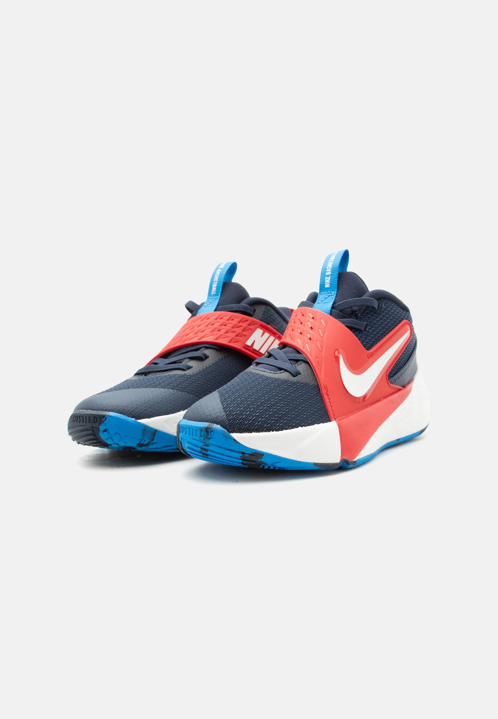 TEAM HUSTLE UNISEX - Basketball shoes - navy/sail/university red/photo blue