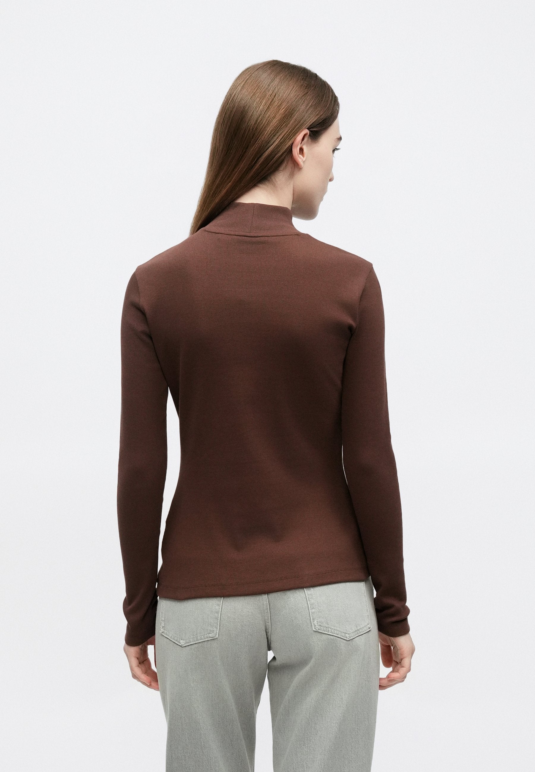 EASY  - Long sleeved top - medium brown