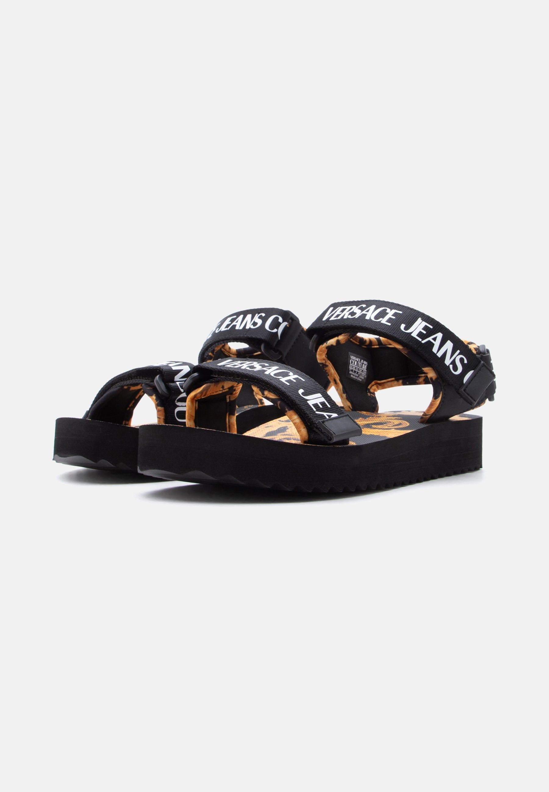 FONDO MIAMI - Sandals - black/gold-coloured