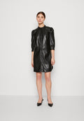 PUFF SHIRTDRESS - Shirt dress - black