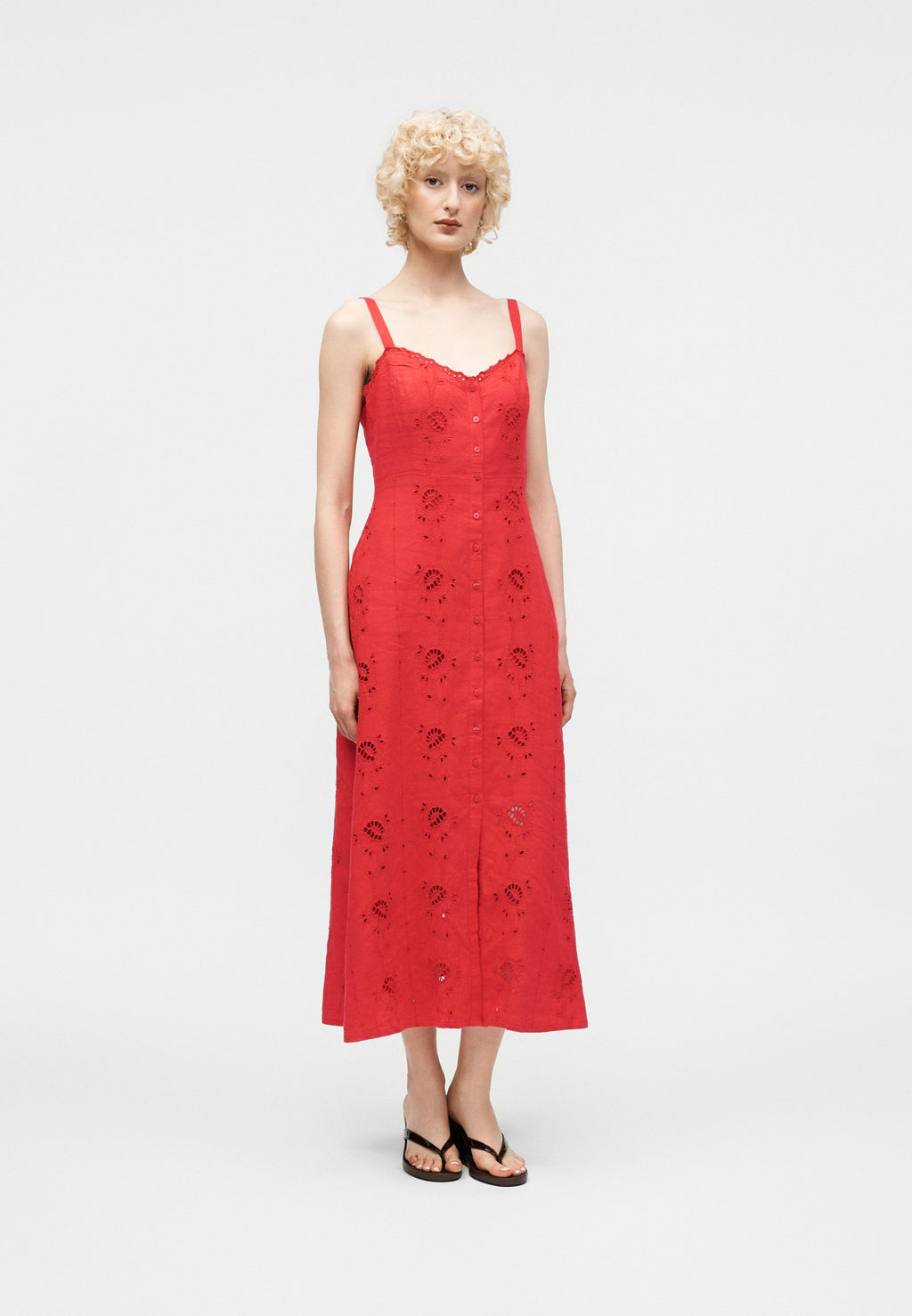 ALL OVER MAXI DRESS - Day dress - red