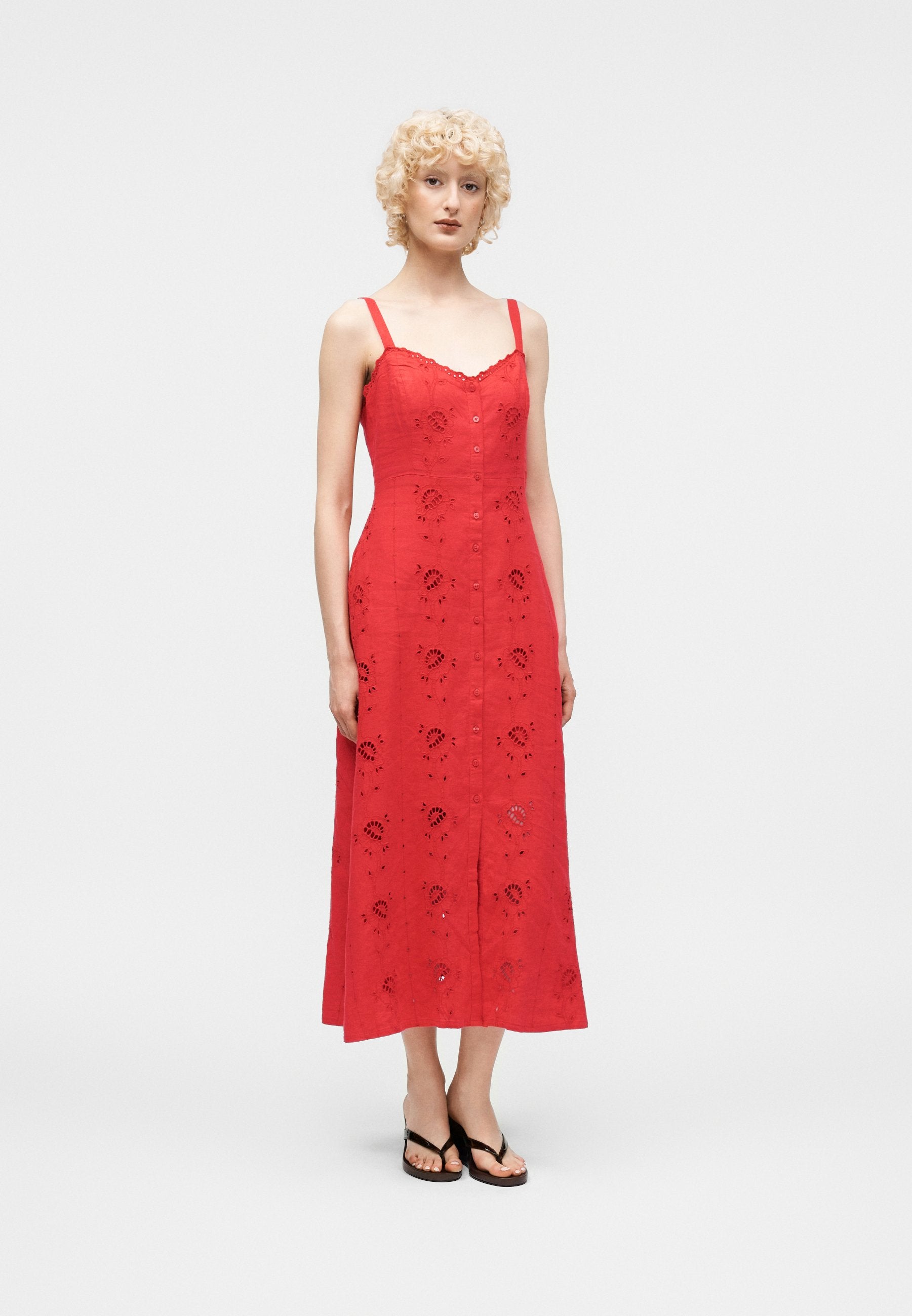 ALL OVER MAXI DRESS - Day dress - red