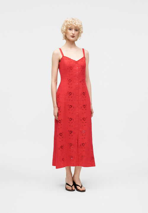 ALL OVER MAXI DRESS - Day dress - red