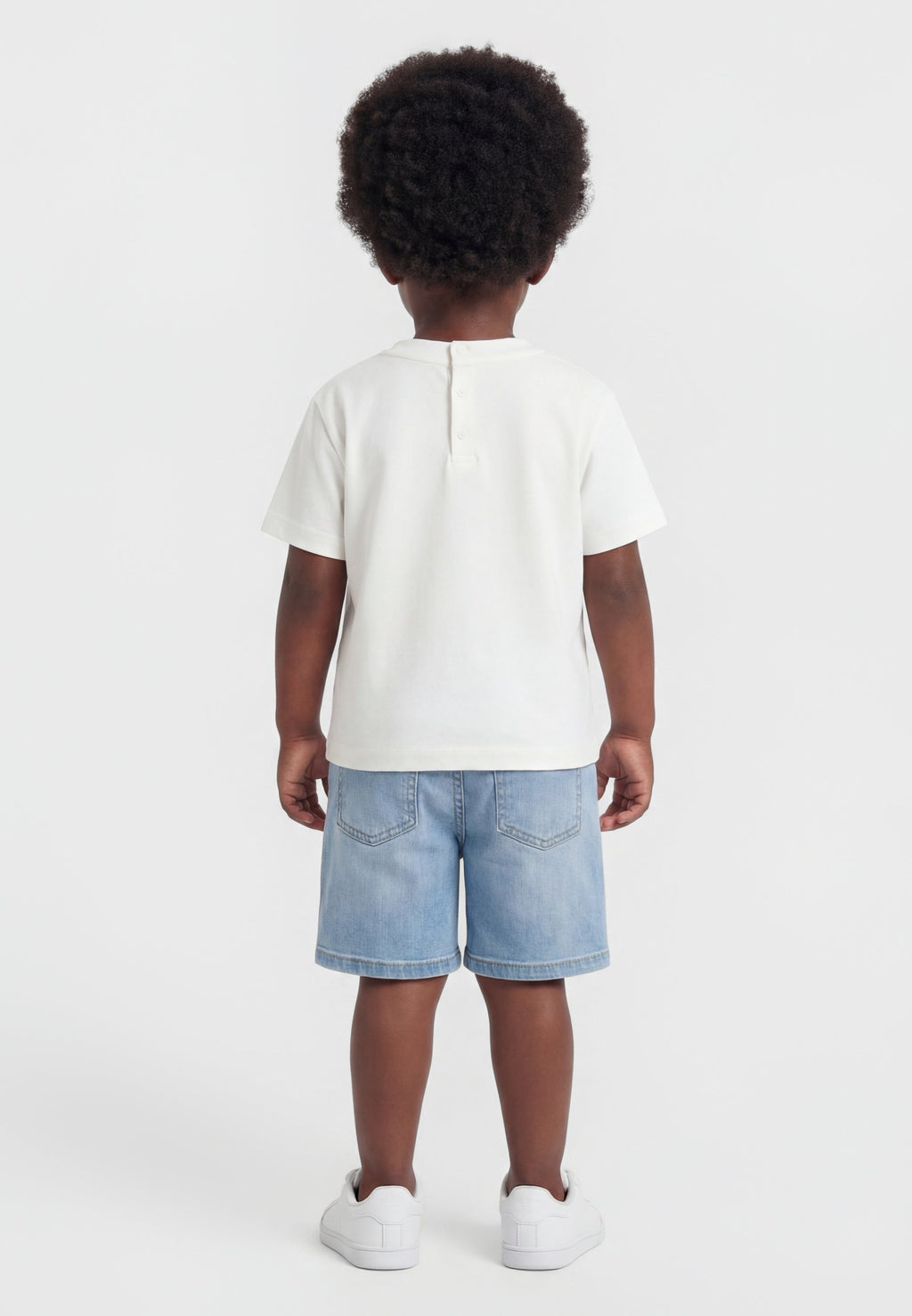 2 PACK - Print T-shirt - off white/soft chambray