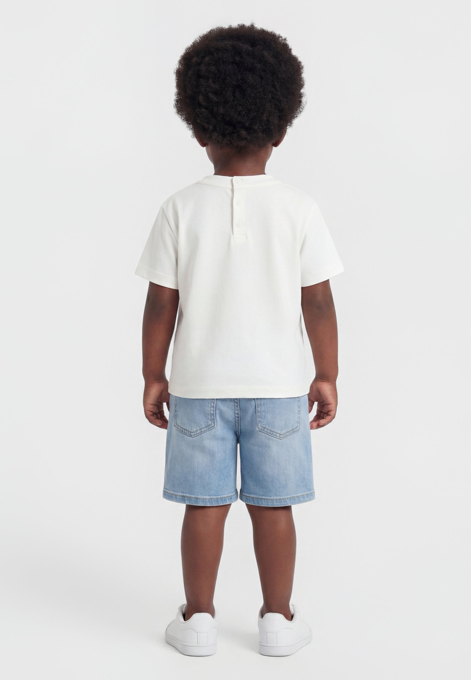 2 PACK - Print T-shirt - off white/soft chambray
