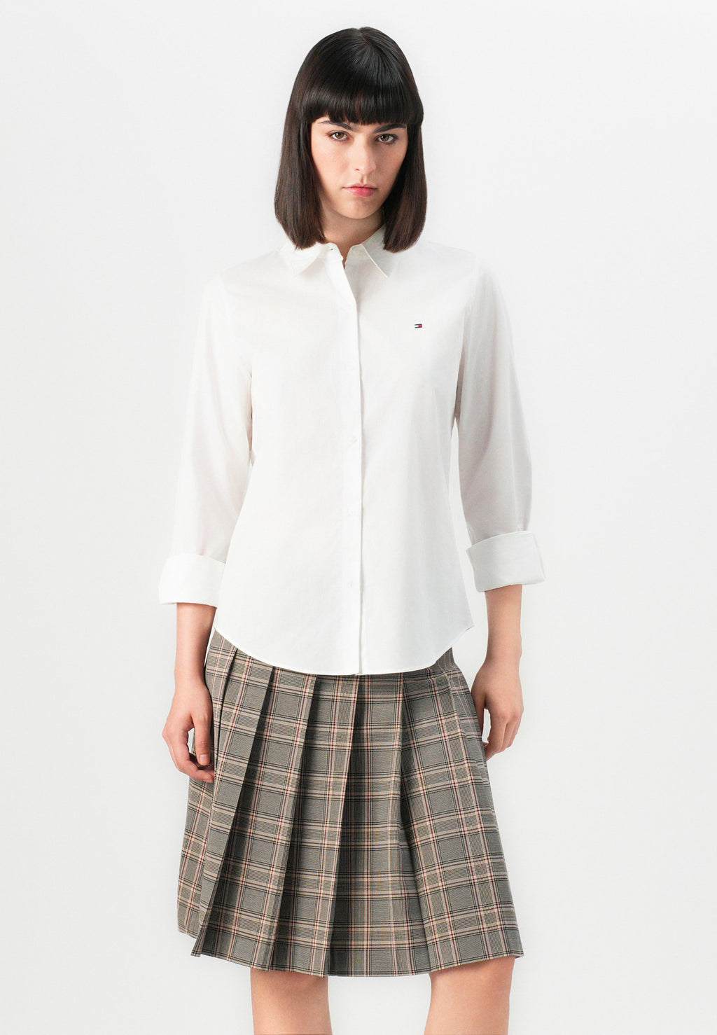 REGULAR CLASSIC SHIRT - Button-down blouse - optic white