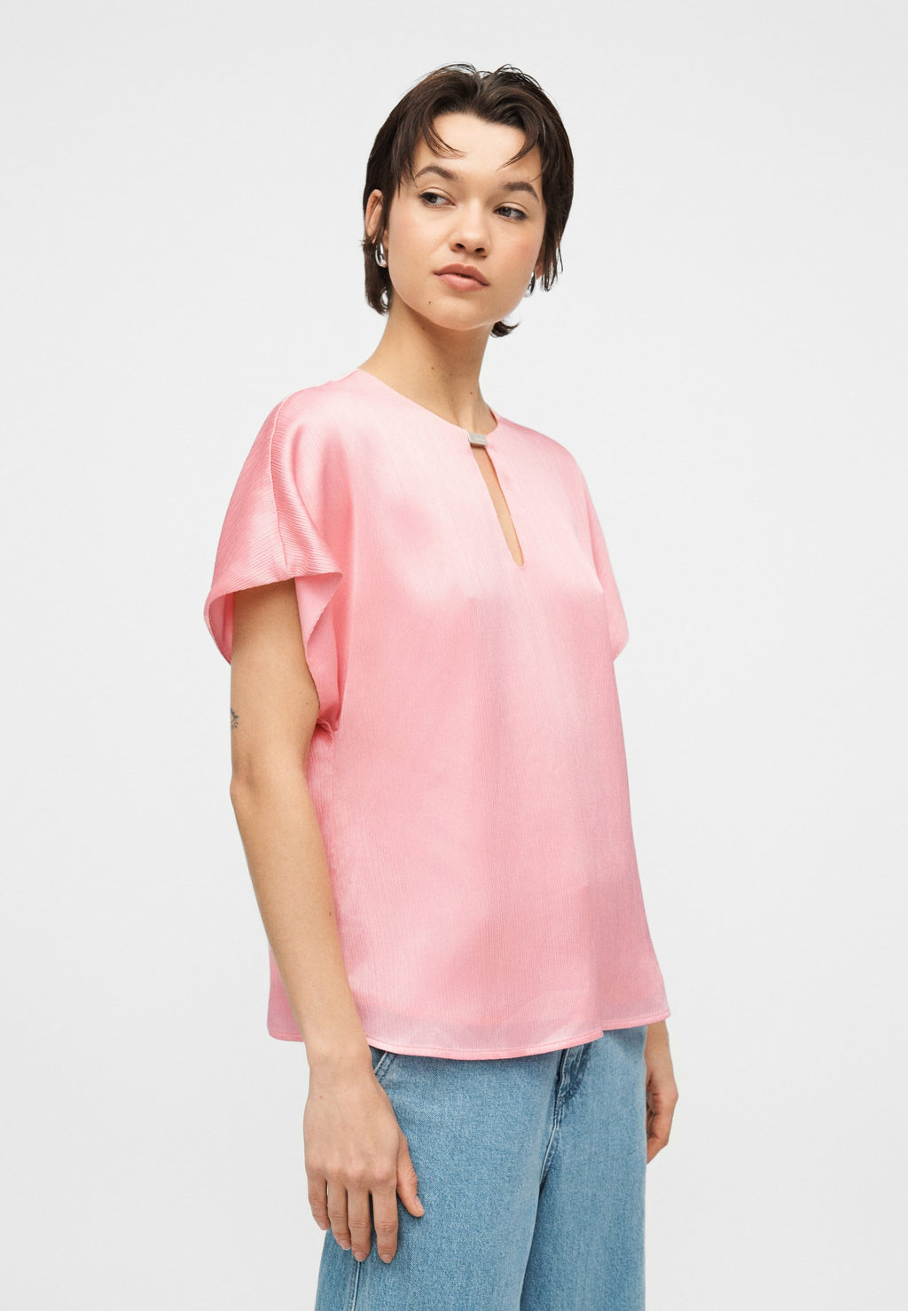 PLISSE HARDWARE  - Blouse - aloha pink
