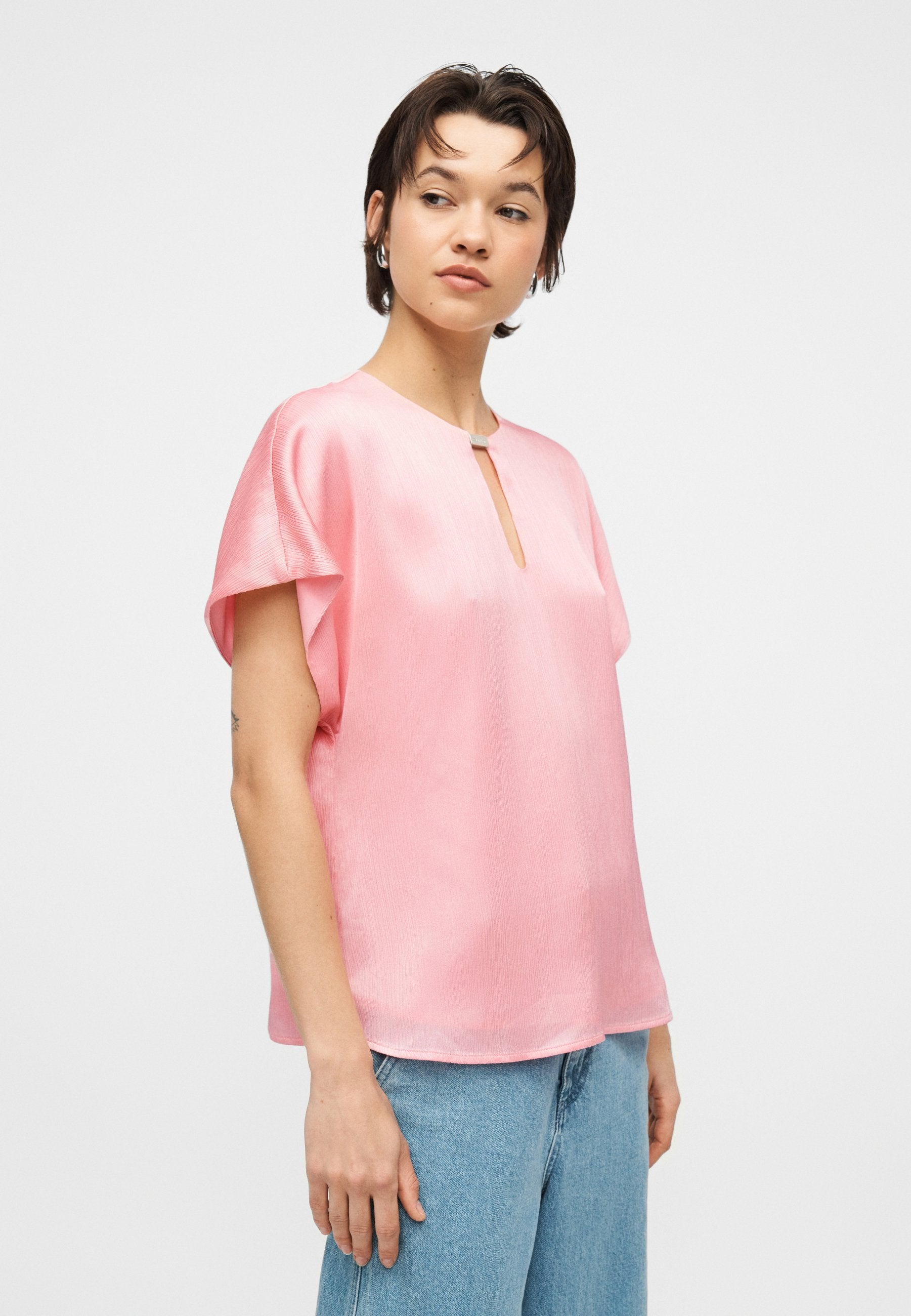 PLISSE HARDWARE  - Blouse - aloha pink
