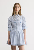 PLEAT SEAM DRESS  - Denim dress - denim light
