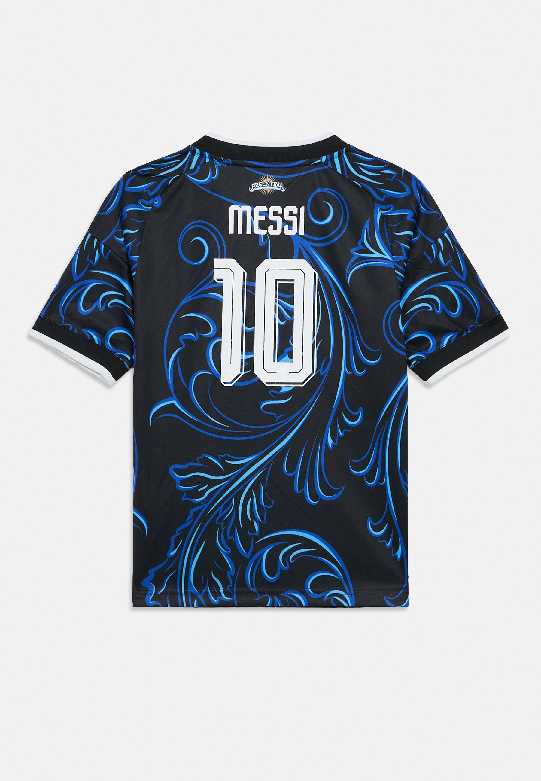 ARGENTINA AWAY KIDS MESSI UNISEX  - Sports T-shirt - black/lucid blue/blue burst