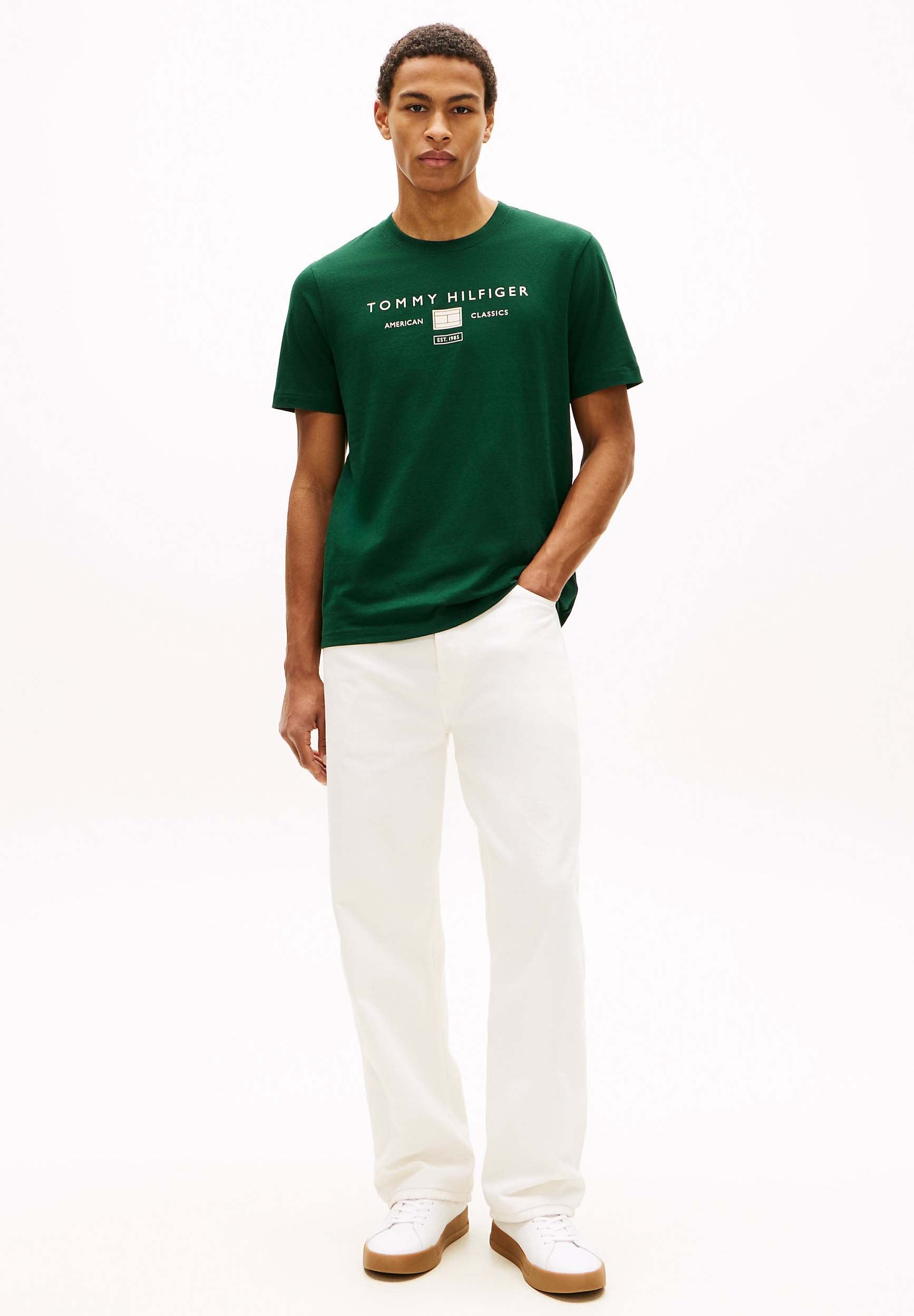 BRAND LOVE MONO STACK TEE - Print T-shirt - nocturnal green