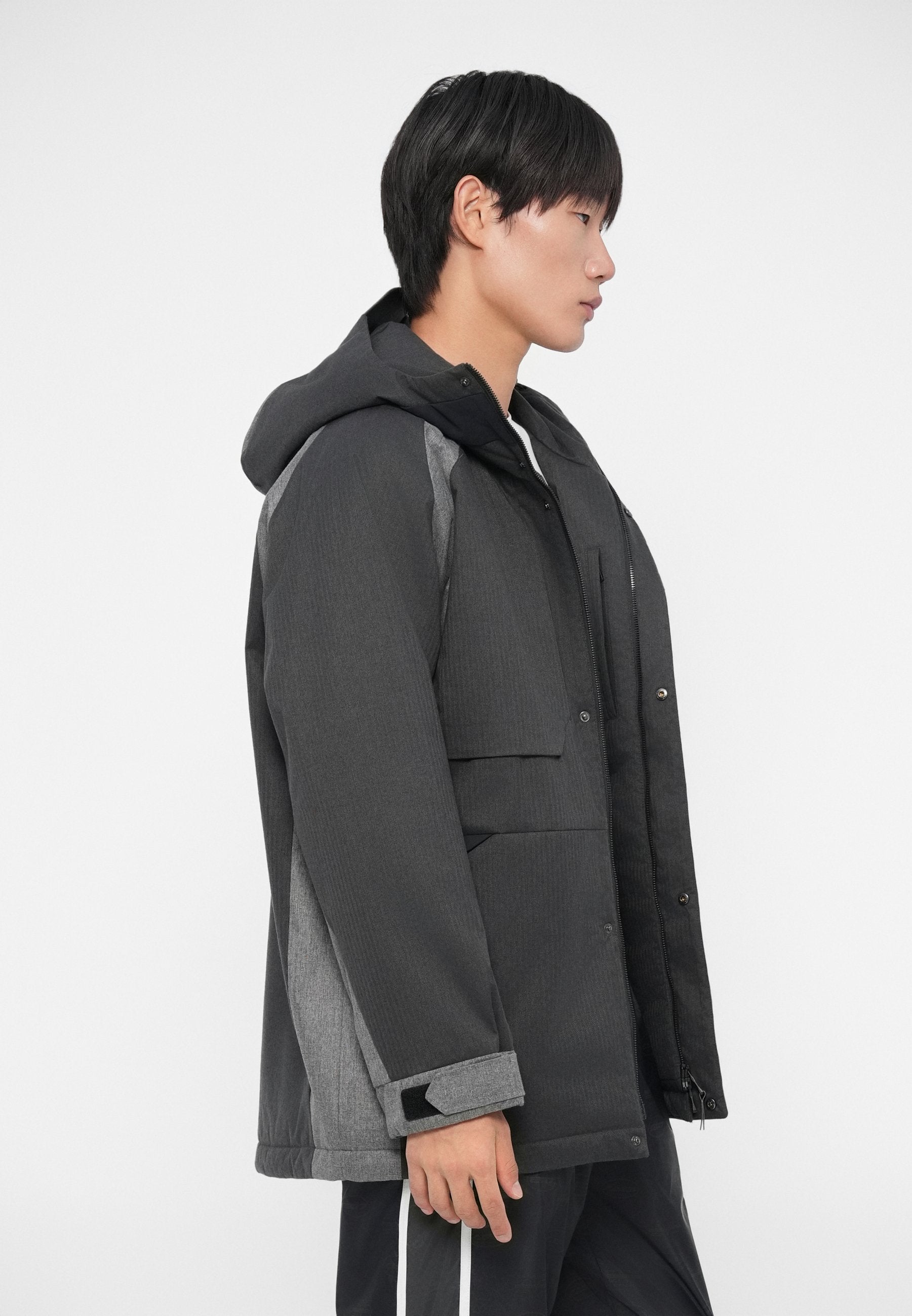 TRAIN LUX PADDED HOODIE JACKET - Parka - dark grey melange