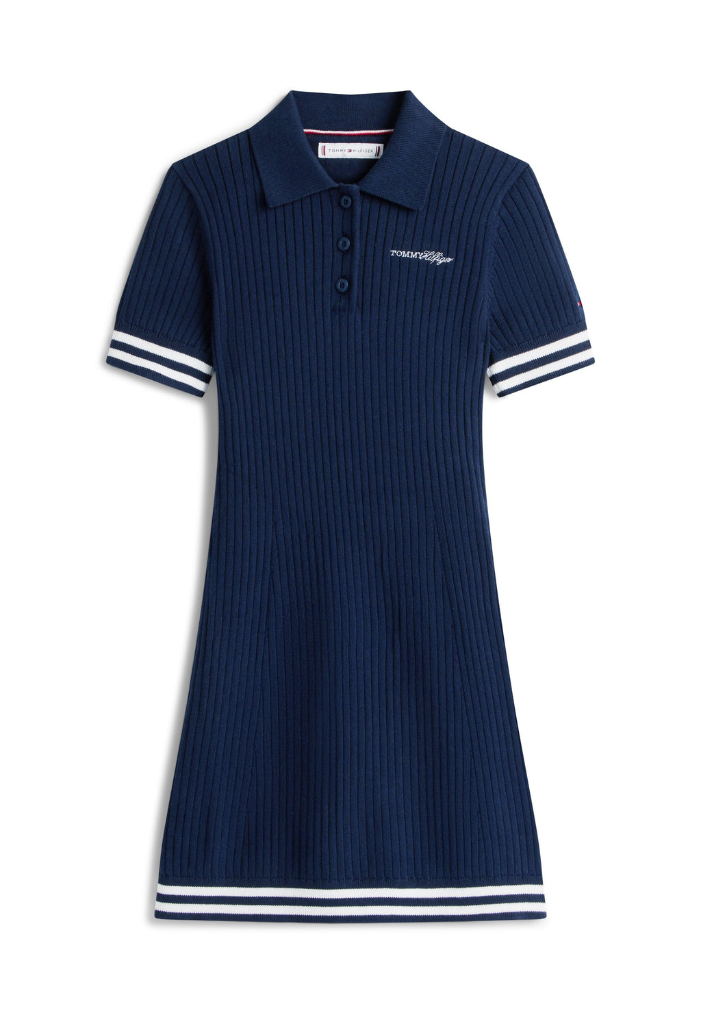 LOGO EMBROIDERY SHORT SLEEVE JUMPER DRESS - Jumper dress - dark night navy