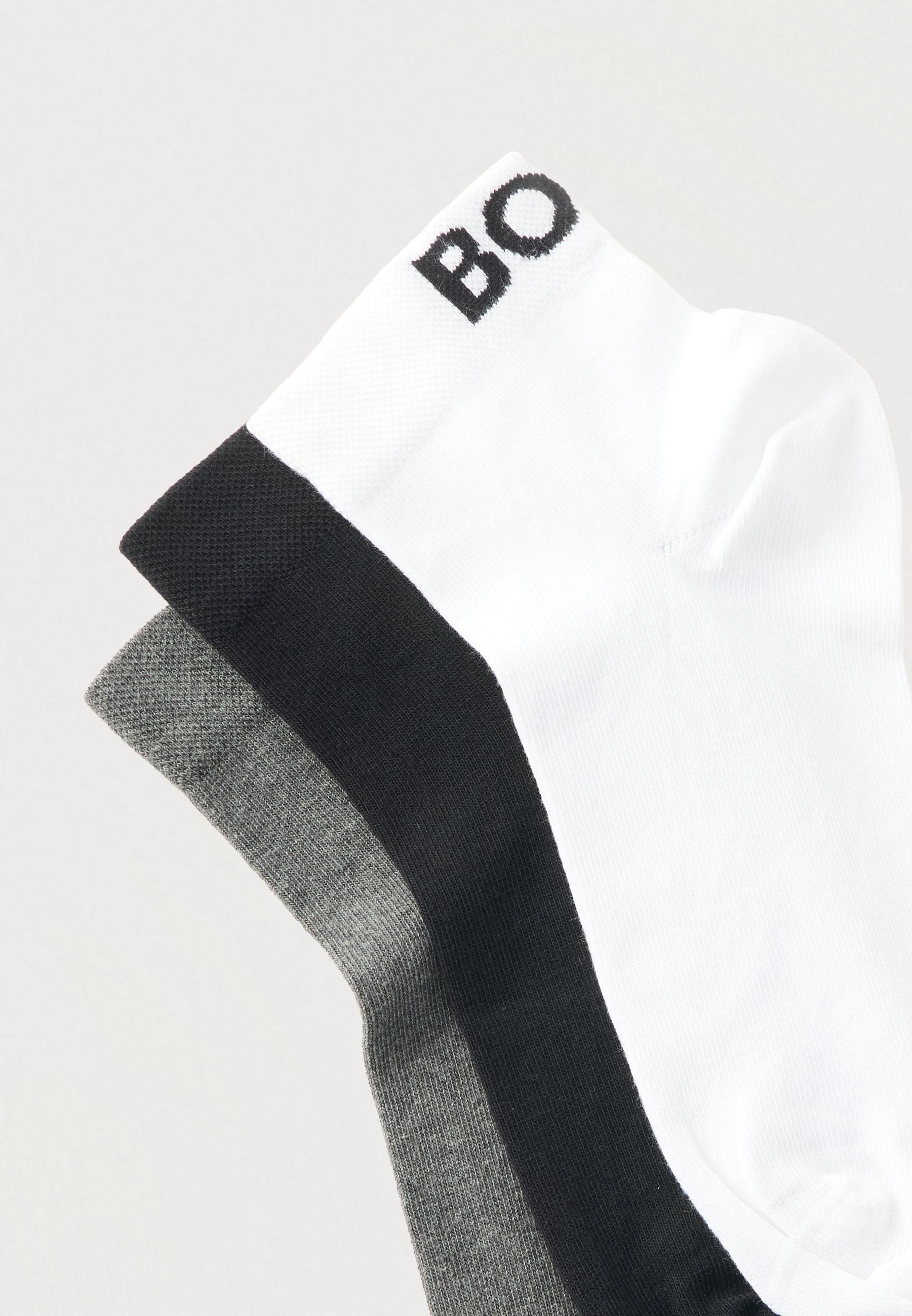 LOGO 3 PACK - Sneaker socks - weiß/beigem/schwarz
