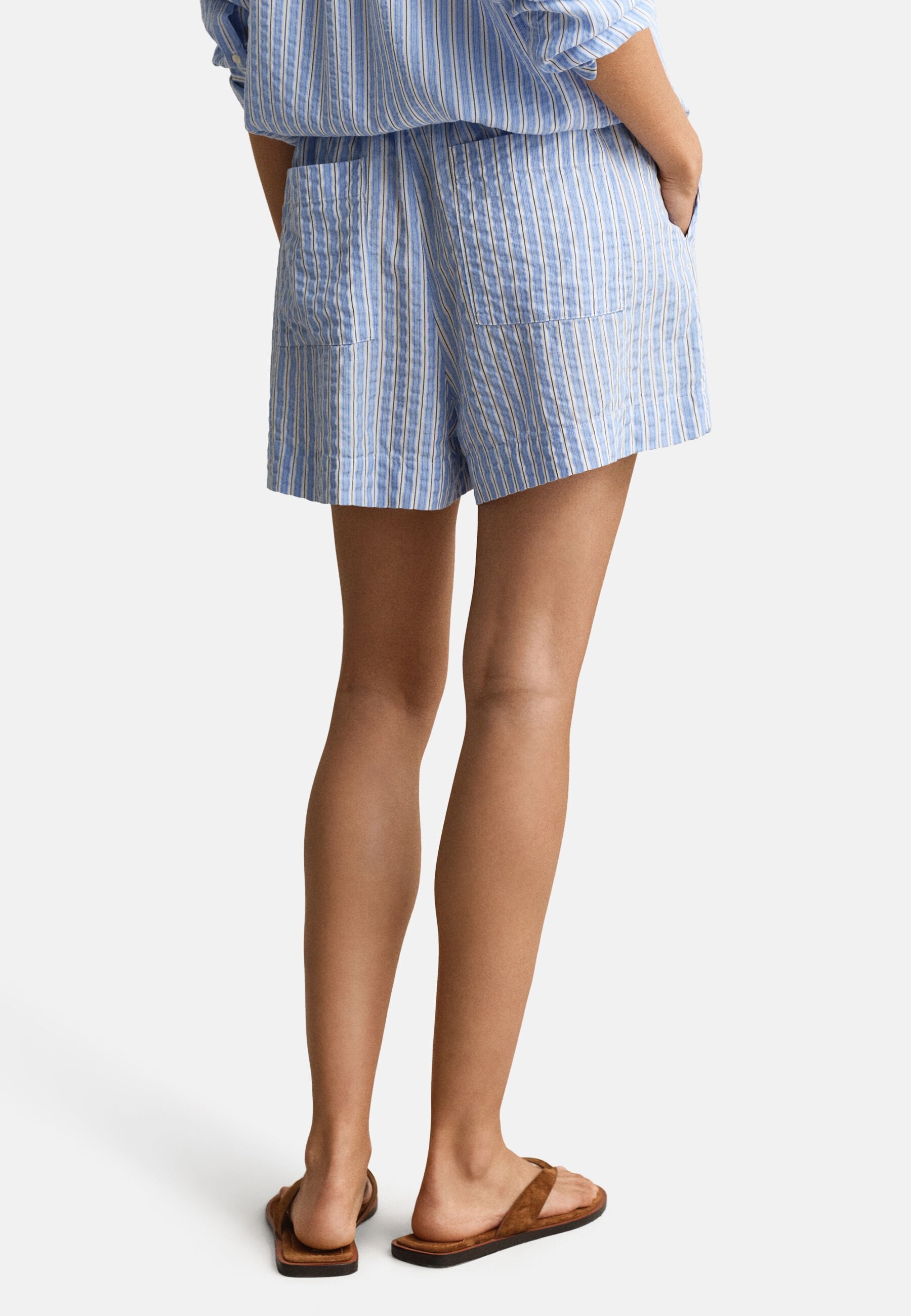 STRIPE  - Shorts - palace blue