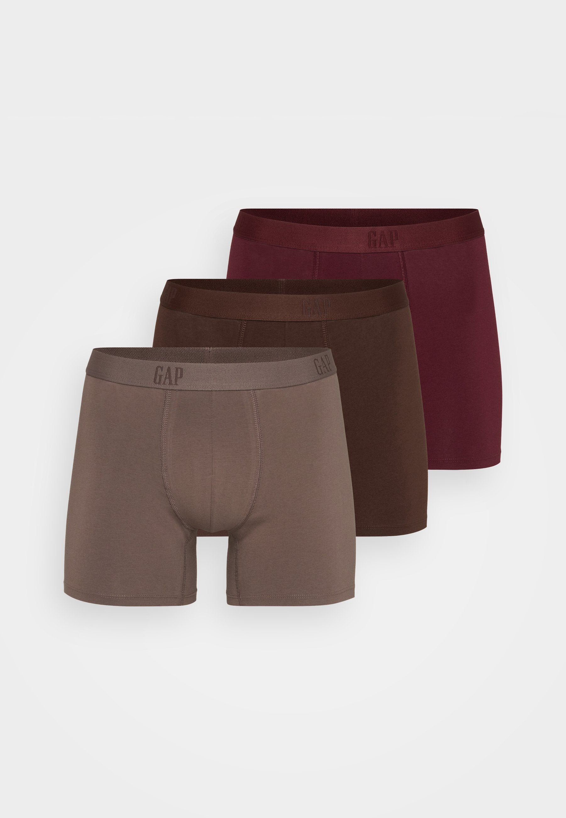 3 PACK - Boxer briefs - brown/dark brown/bordeaux
