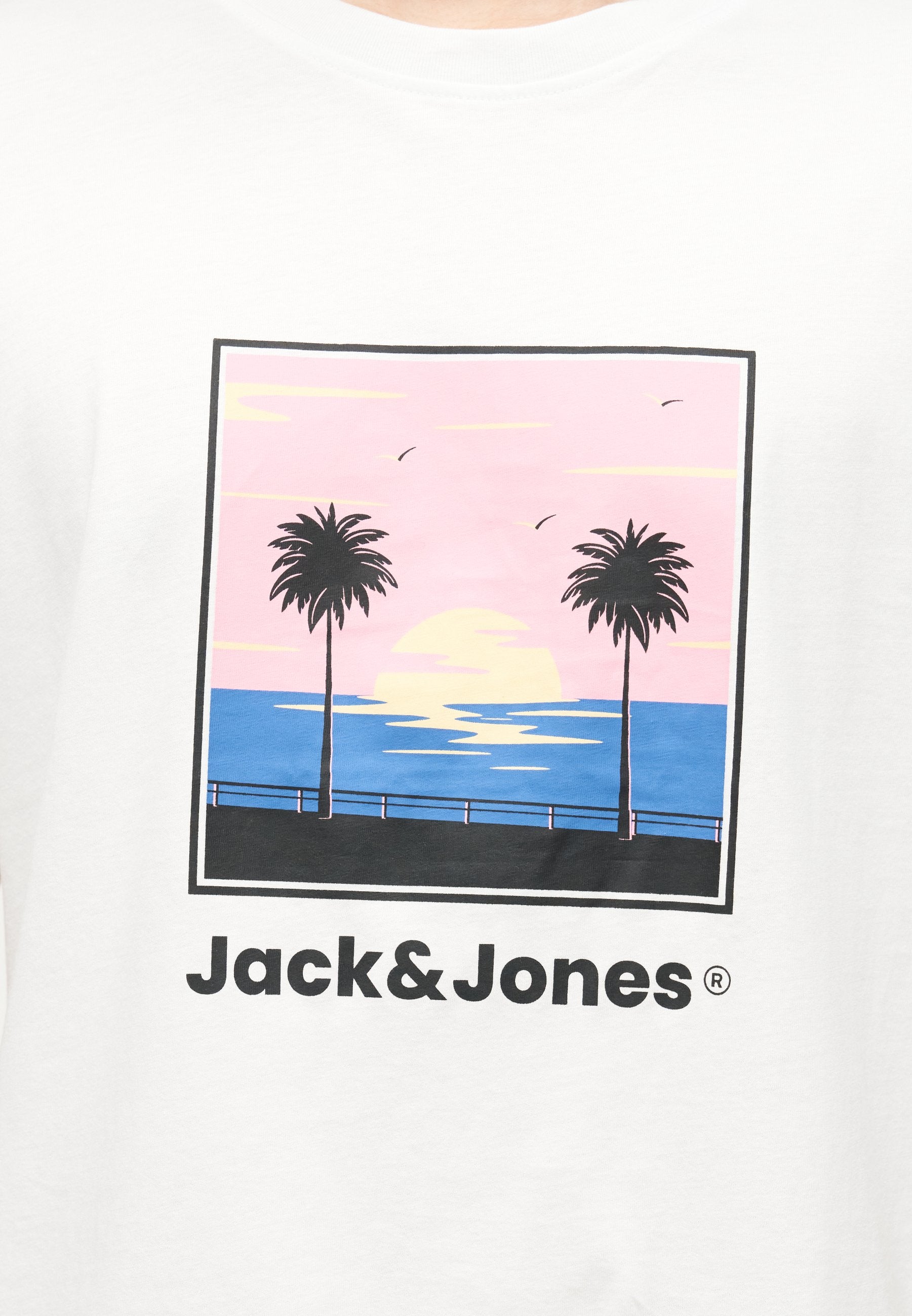 JJPERRY CREW NECK 5 PACK - Print T-shirt - atlantic deep/bright white/celestial blue/navy blazer/vetiver