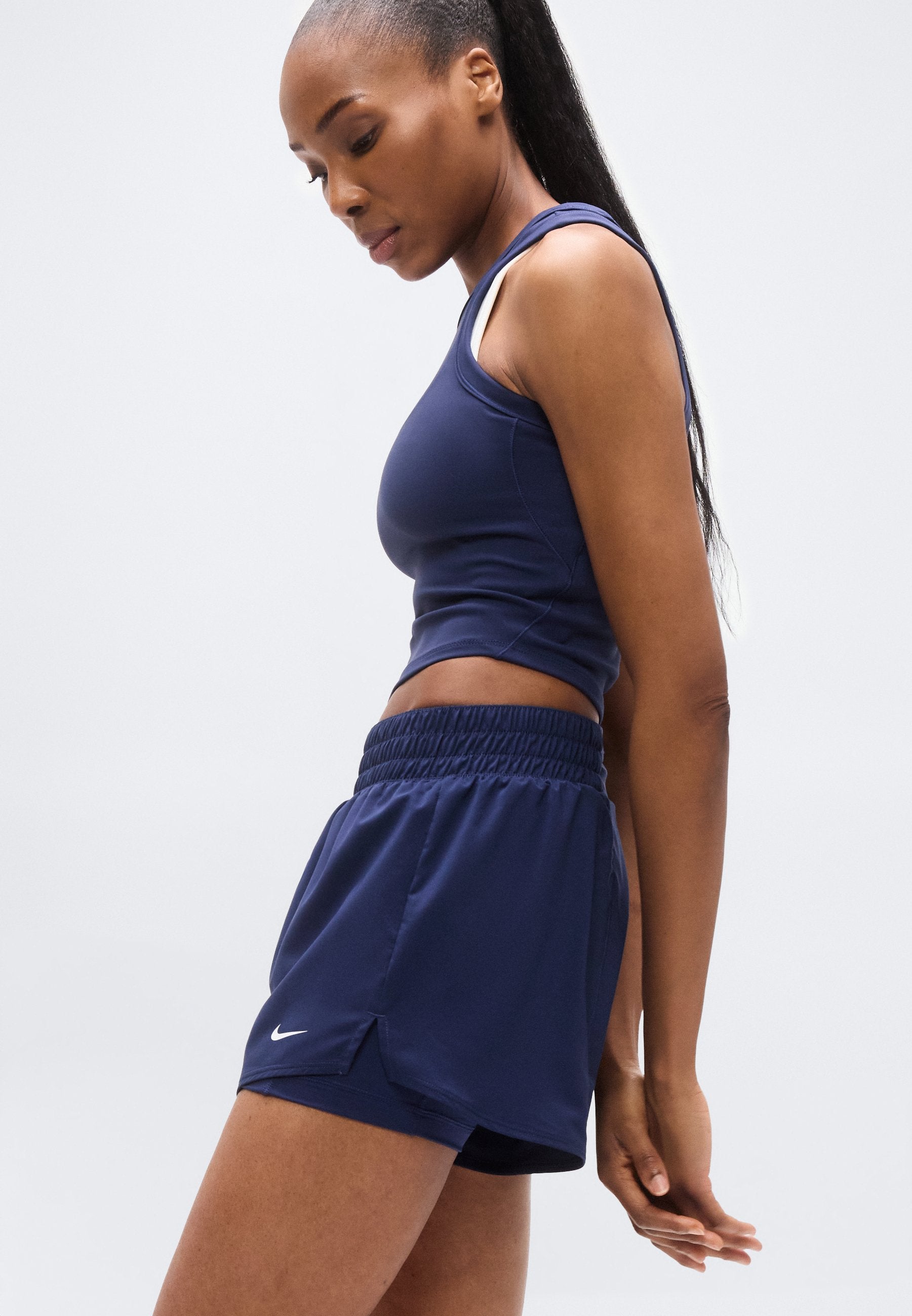 ONE SHORT - 2-in-1 shorts - midnight navy/white