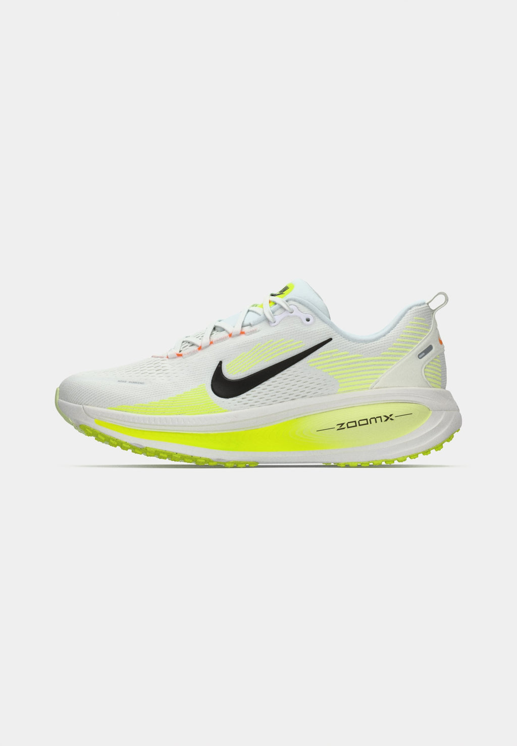 VOMERO UNISEX - Road running shoes - white/black/volt/barely volt/summit white/total orange