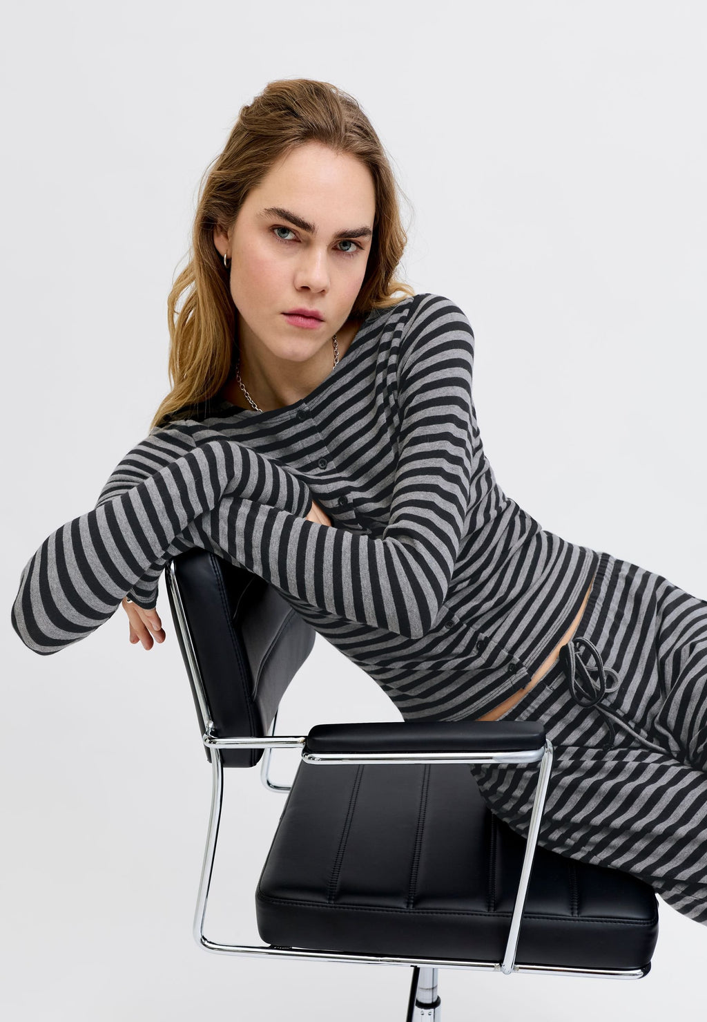 Knitted JXPAULA Knitted - Cardigan - black