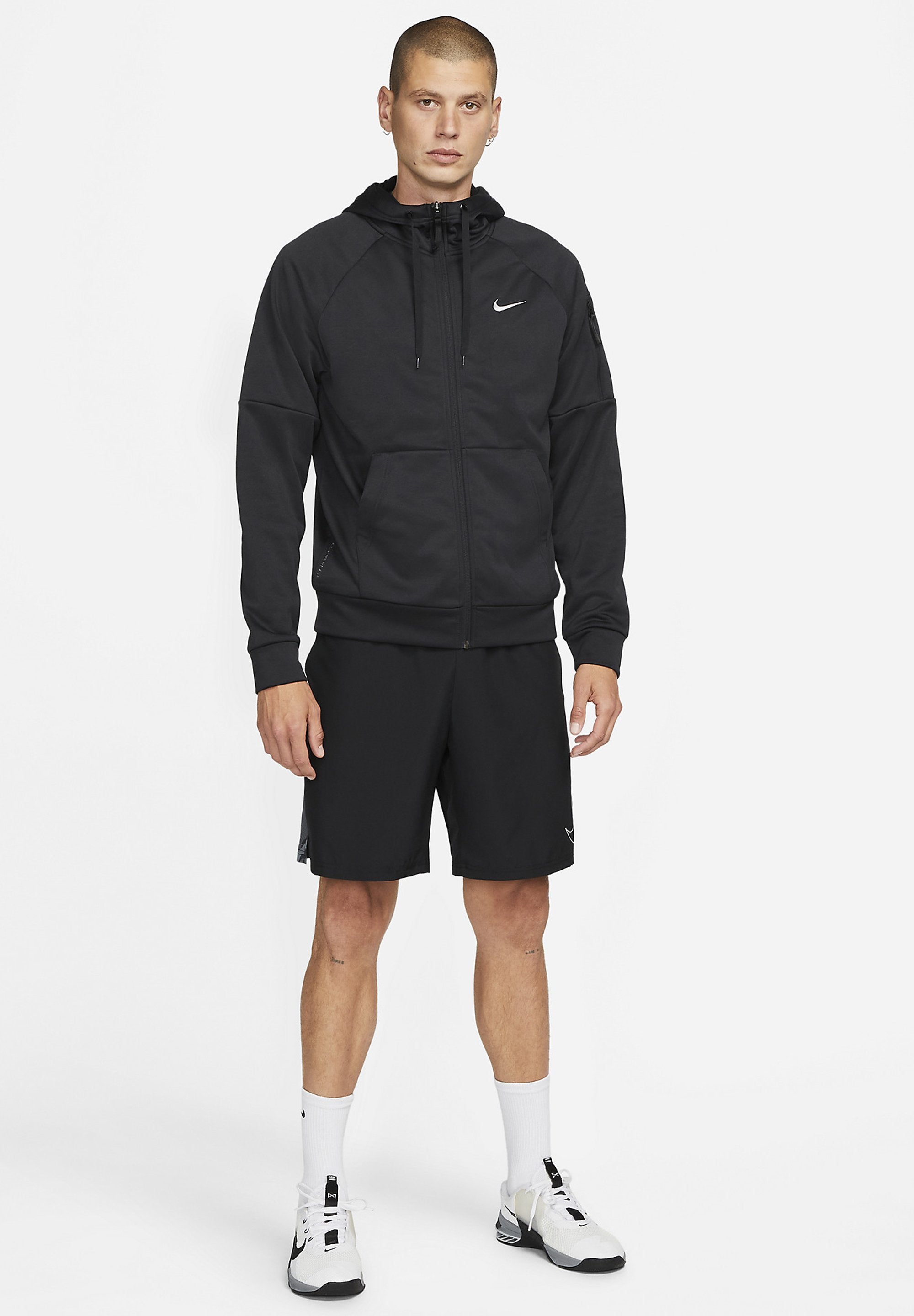 M TF HD FZ - Zip-up sweatshirt - black black white