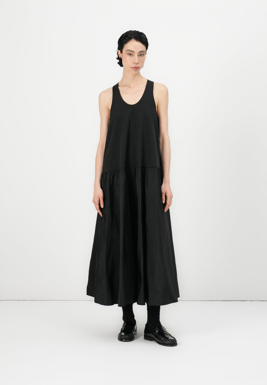 FLARED HALTER DRESS - Maxi dress - black