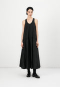 FLARED HALTER DRESS - Maxi dress - black