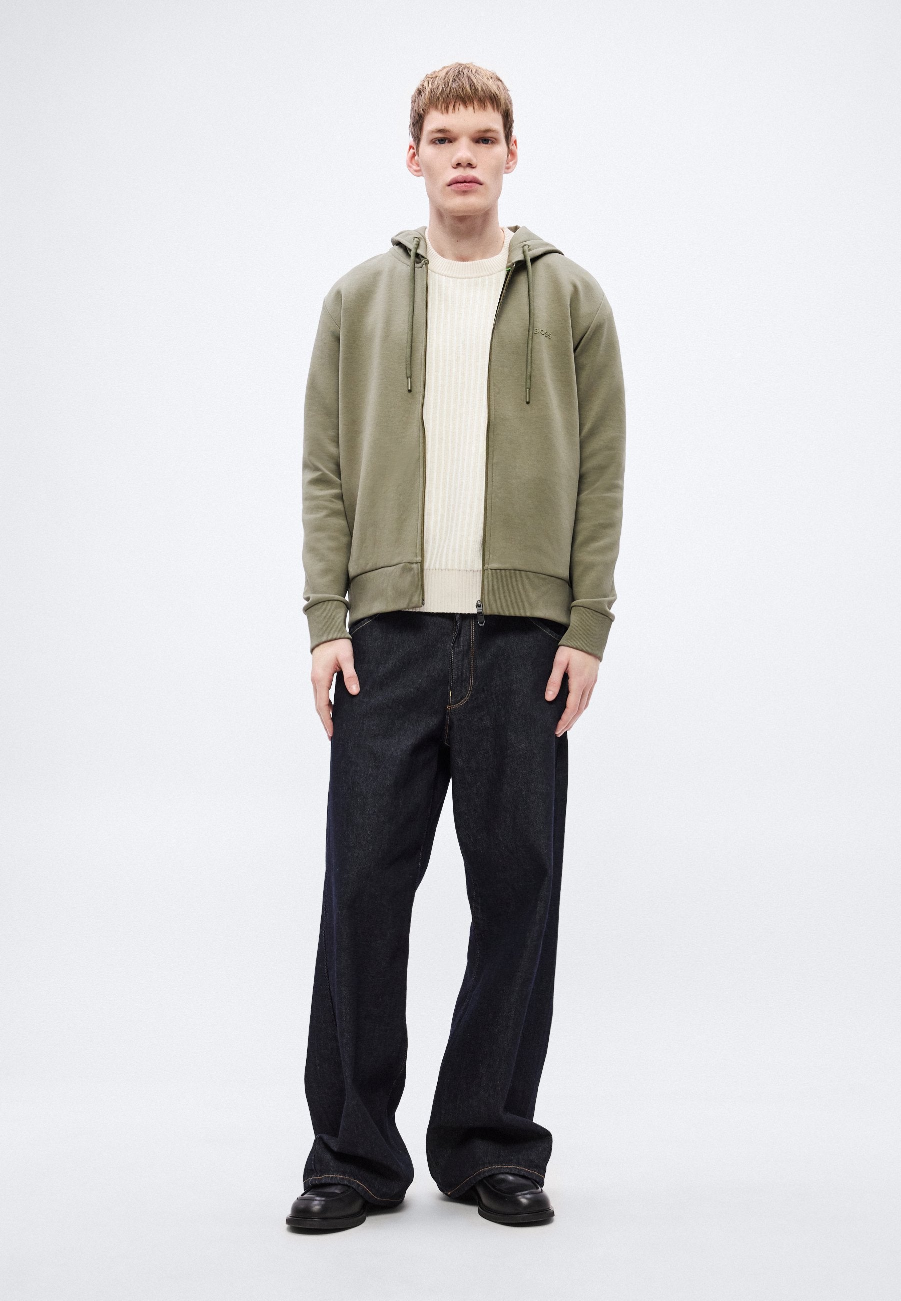 SAGGY - Zip-up sweatshirt - dark beige