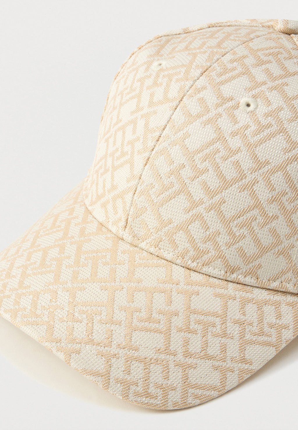 TH MONOGRAM JACQUARD BASEBALL CAP - Cap - soft cream