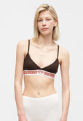 Bustier - chocolate/white/bright red