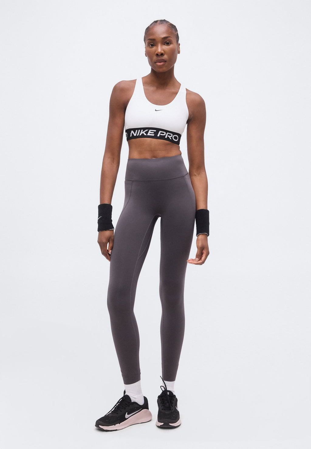 365 BRA - Medium support sports bra - white/black