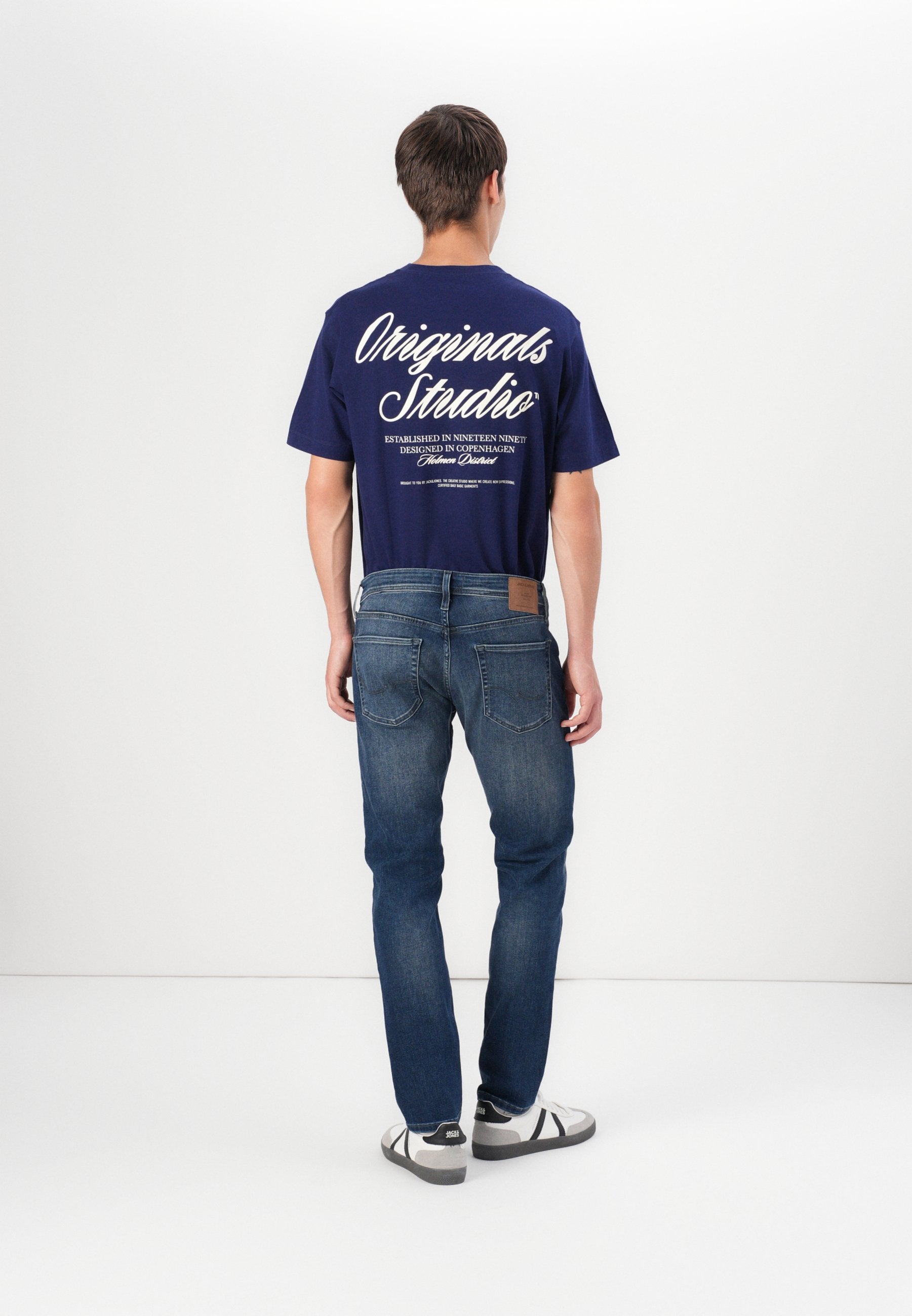 Slim fit JJIGLENN JJORIGINAL CB 820 NOOS - Relaxed fit jeans - blue denim