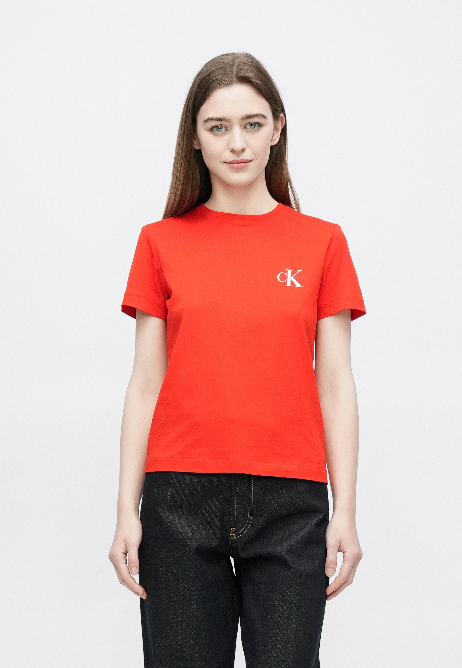 MONOLOGO TEE 2 PACK - Basic T-shirt - red/brilliant white