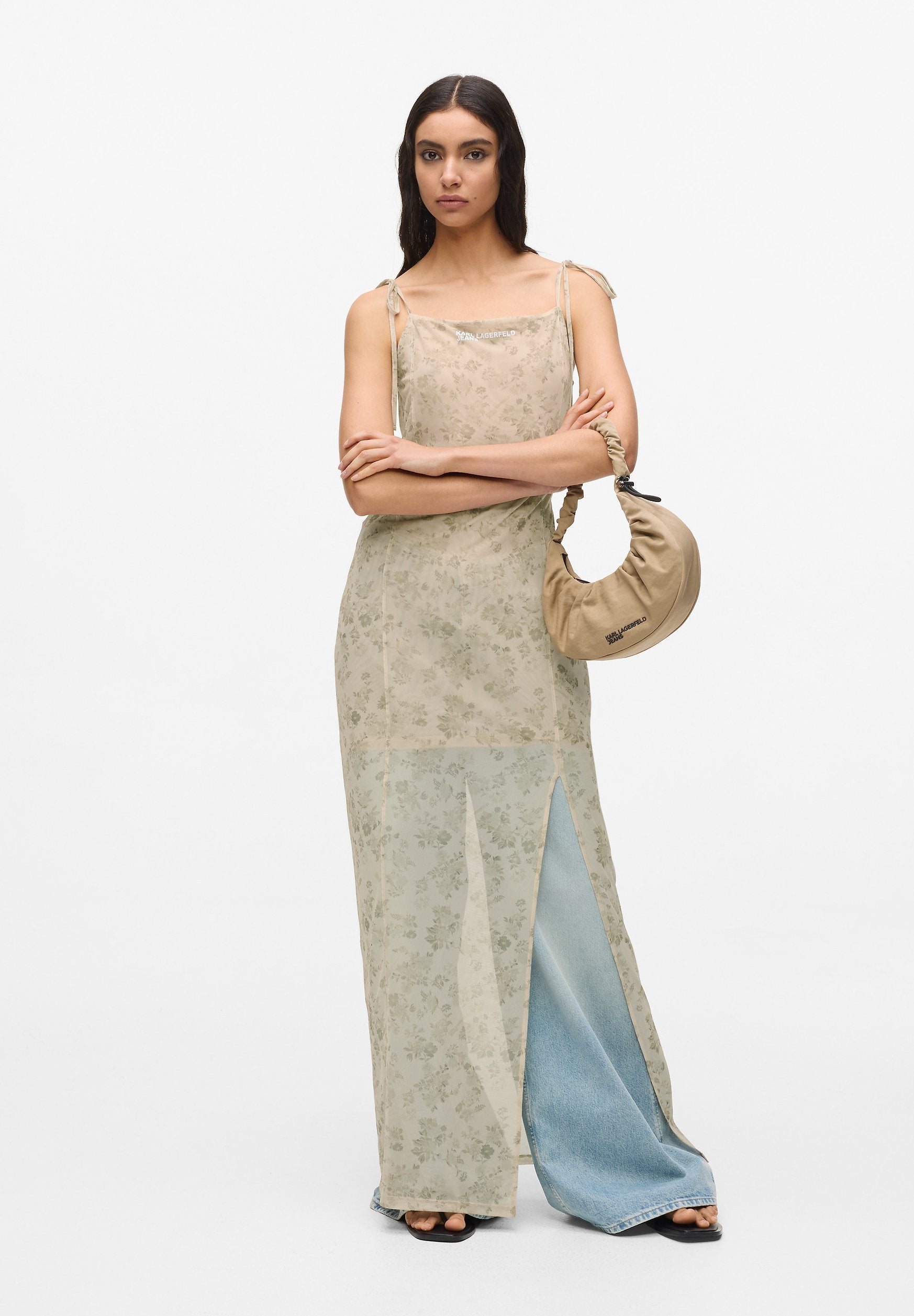 FLORAL MESH MAXI - Maxi dress - floral aop