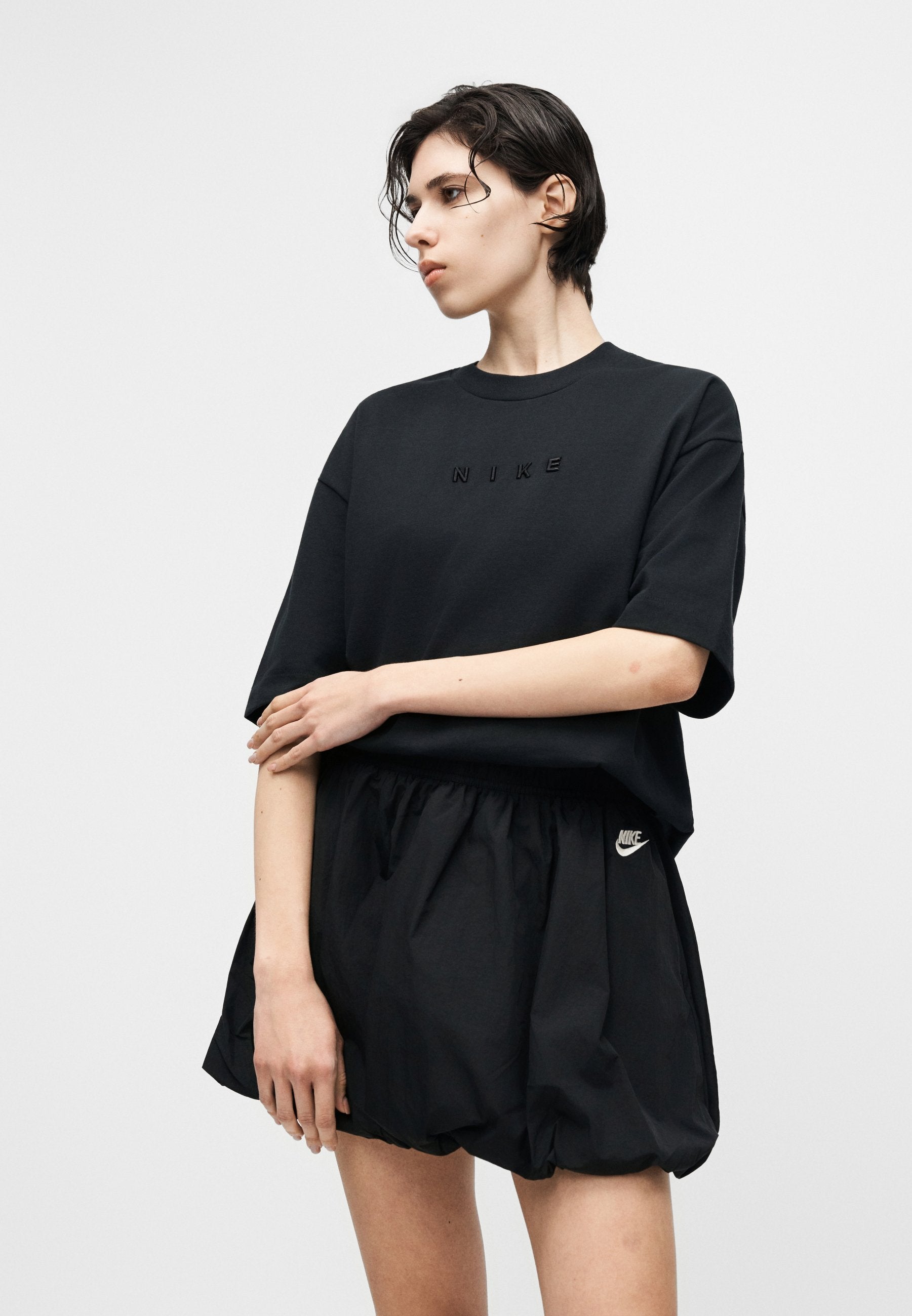 BUBBLE SKIRT - Puffball skirt - black/chalk