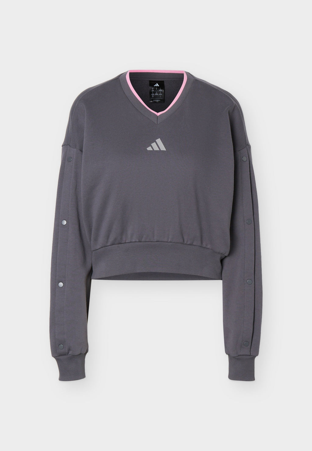 STADIUM CREW - Sweat-shirt - gris six/fleur tropicale/gris chiné