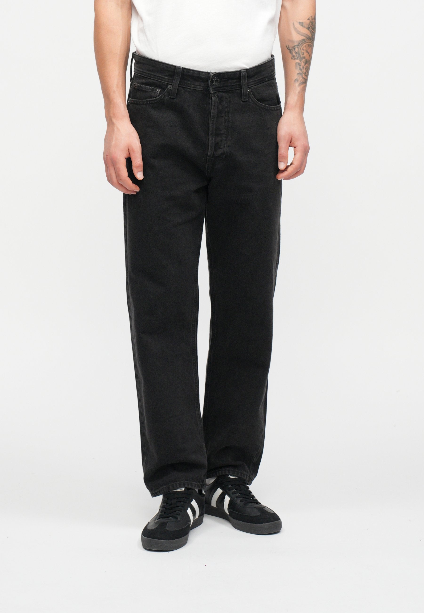 JJIEDDIE JJORIGINAL Loose Fit High Rise - Relaxed fit jeans - black denim