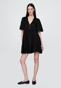 FLUTTER  MINI DRESS - Day dress - true black