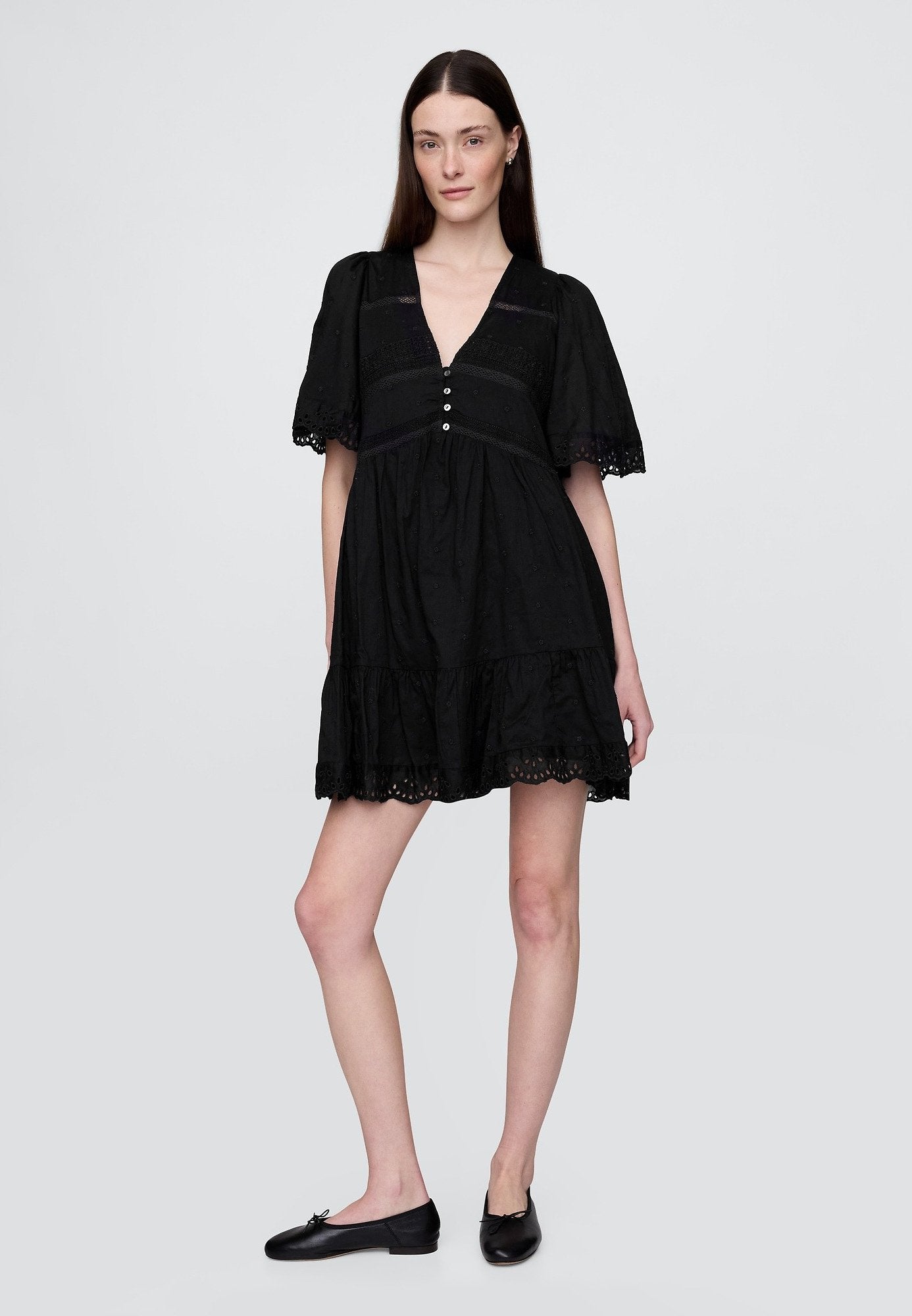 FLUTTER  MINI DRESS - Day dress - true black
