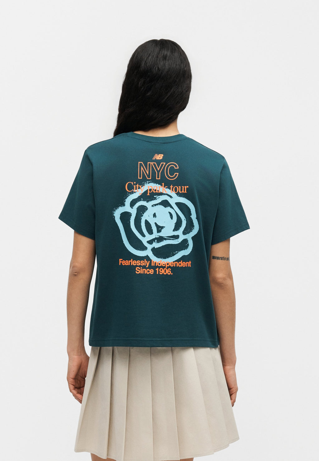 CITY RUN RELAXED - T-shirt imprimé - vert méduse