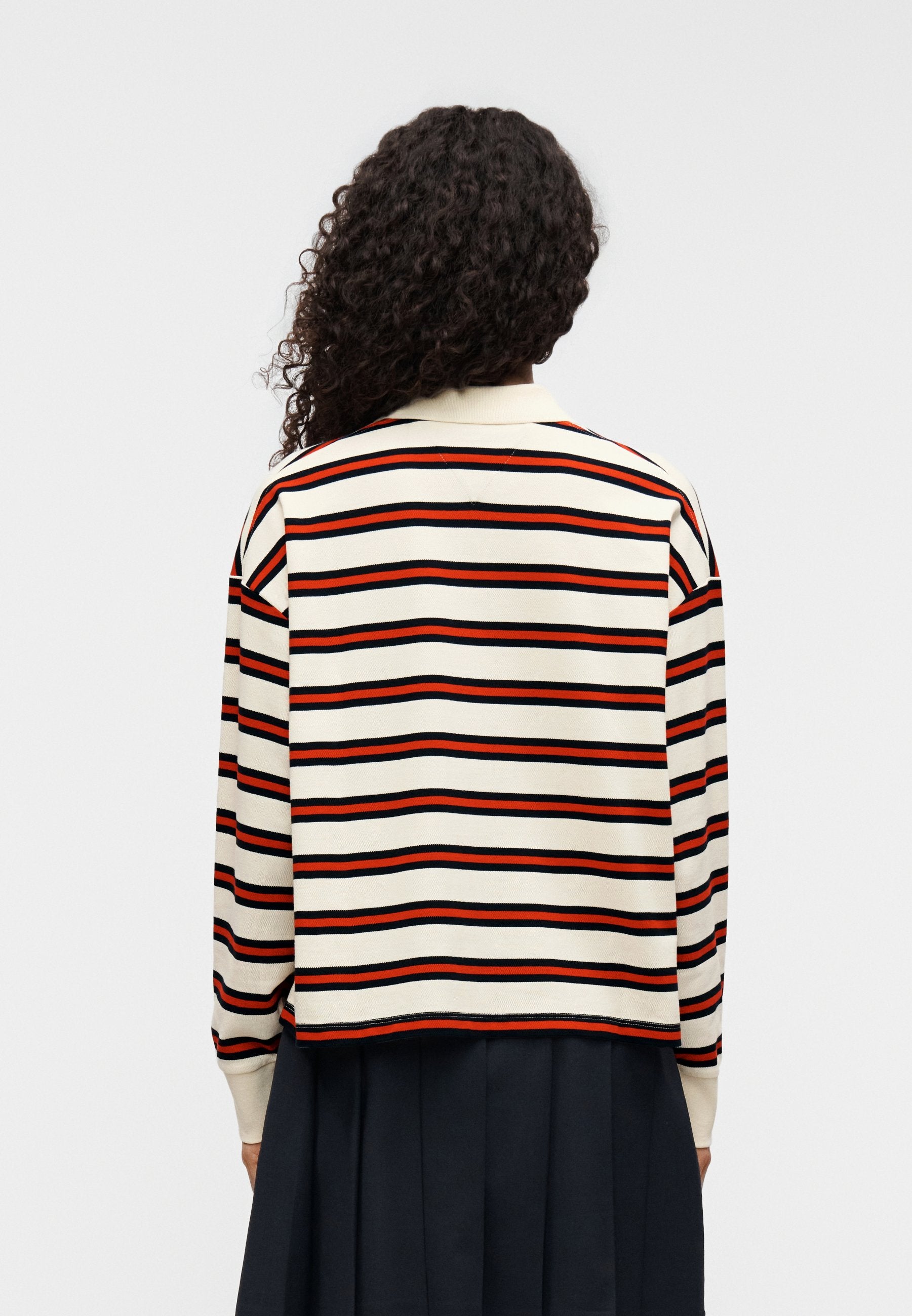 1985 RELAXED FIT STRIPE LONG SLEEVE POLO SHIRT - Long sleeved top - fireworks