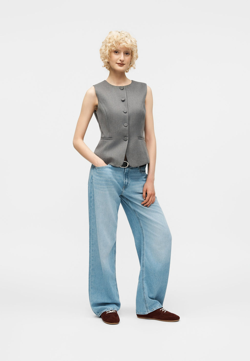 LOOSE CLEAN REMOVED - Baggy Jeans - light indigo