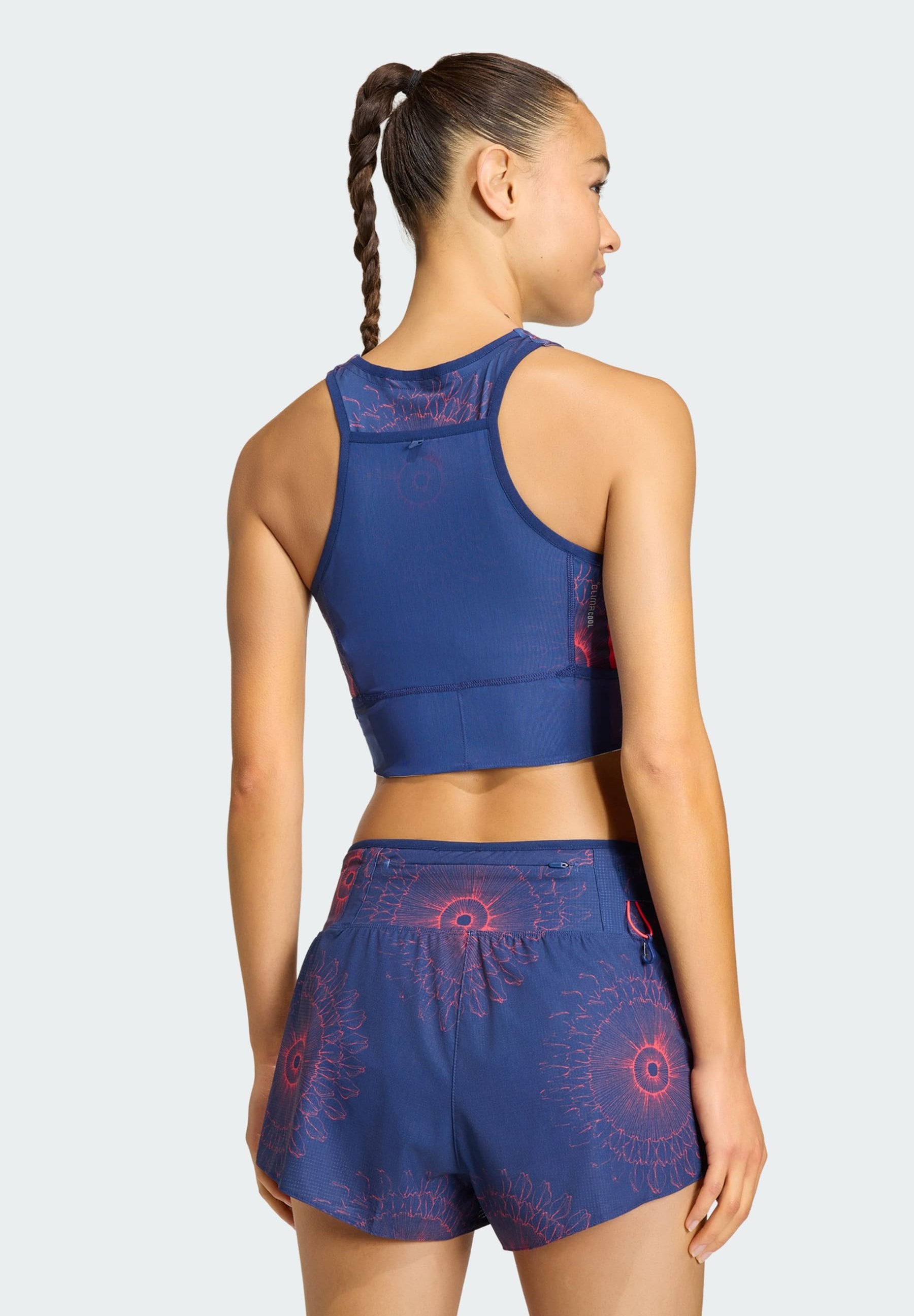 LABRUM CROP W - Top - dark blue/lucid red