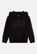 KIDS RELAXED GAP LOGO HOODIE - Hoodie - true black