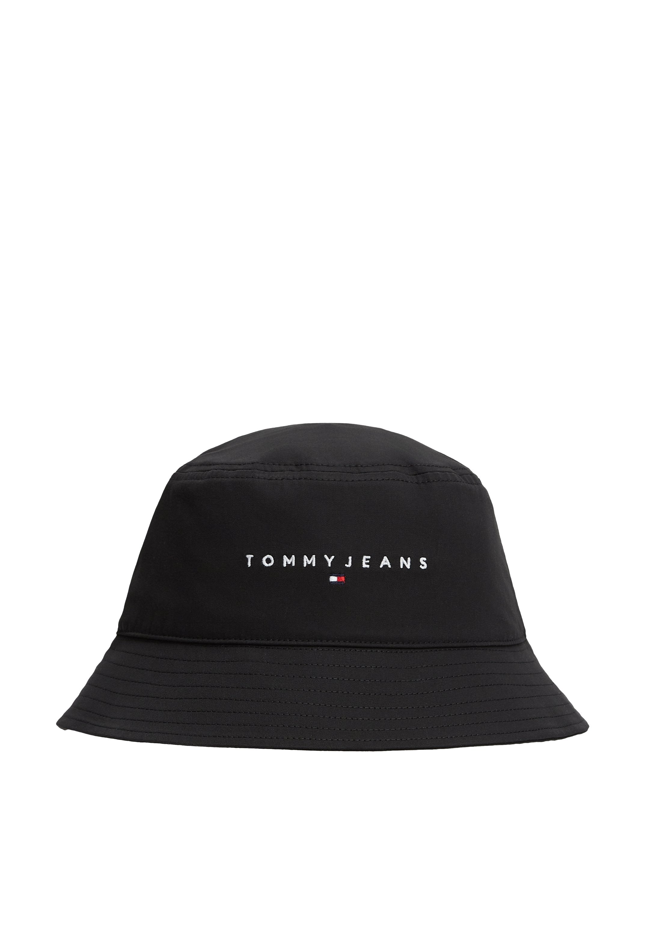 LINEAR LOGO EMBROIDERY TWILL BUCKET HAT - Hat - black